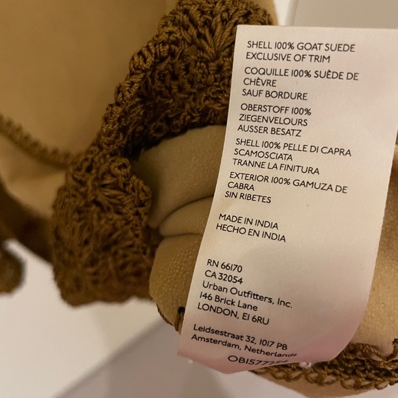 Free People suede Mini Dress vest duster crochet NEW - Picture 7 of 10